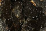 Septarian Dragon Egg Geode - Black & Brown Crystals #183111-1
